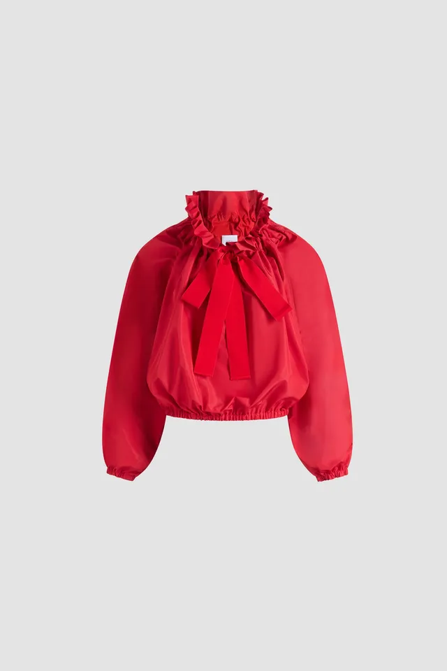 Patou La Patou TO017 blouse faille rouge