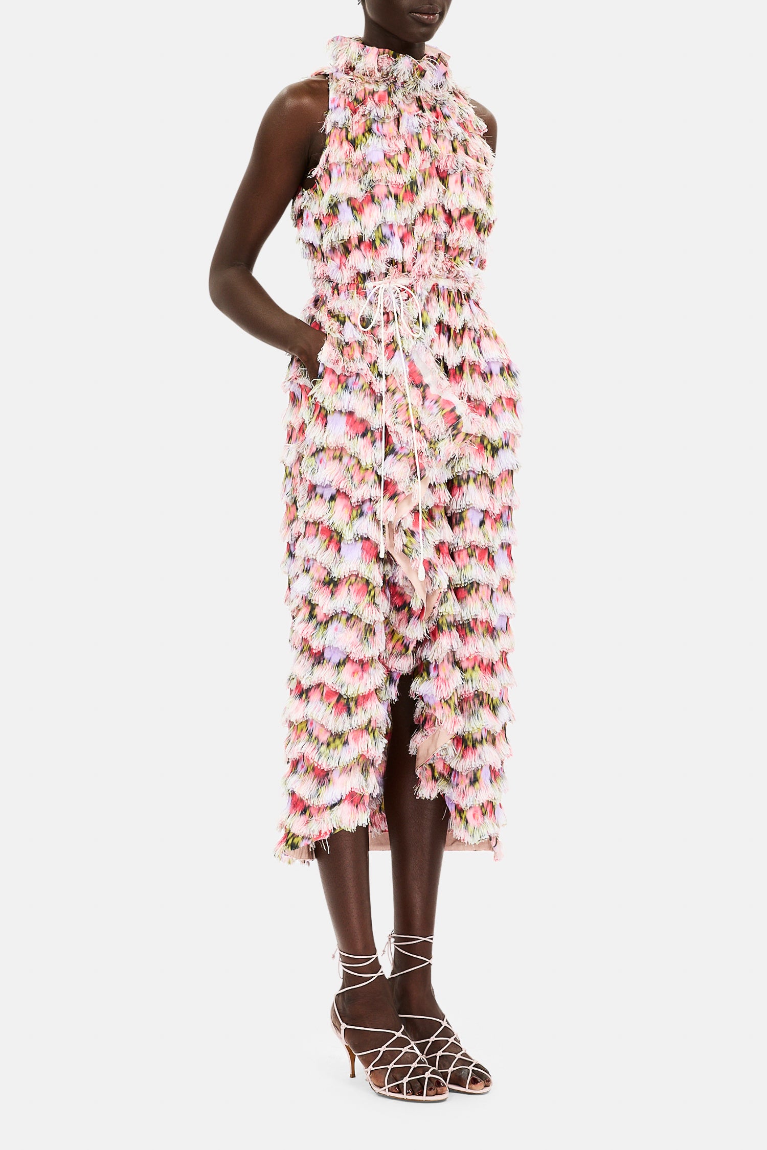 Ulla Johnson Aline robe midi Summer Garden taffetas