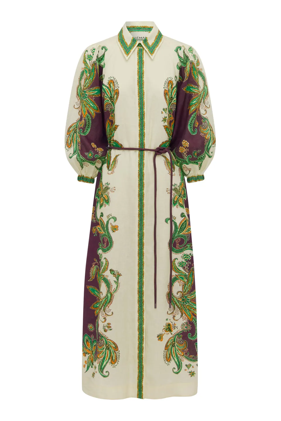 Alemäis Ruthie Short Sleeve Shirtdress robe midi lin