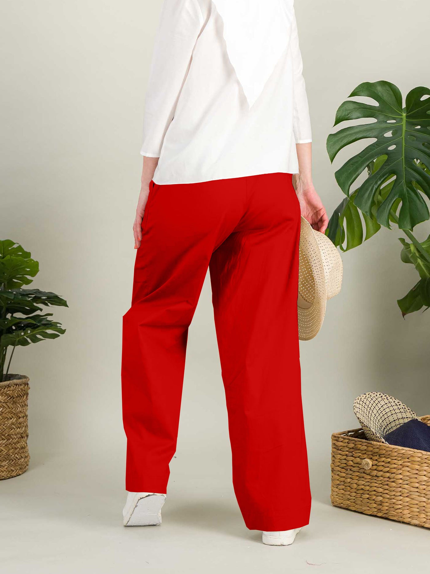 Anahide Saint André Marius pantalon large coton taille haute