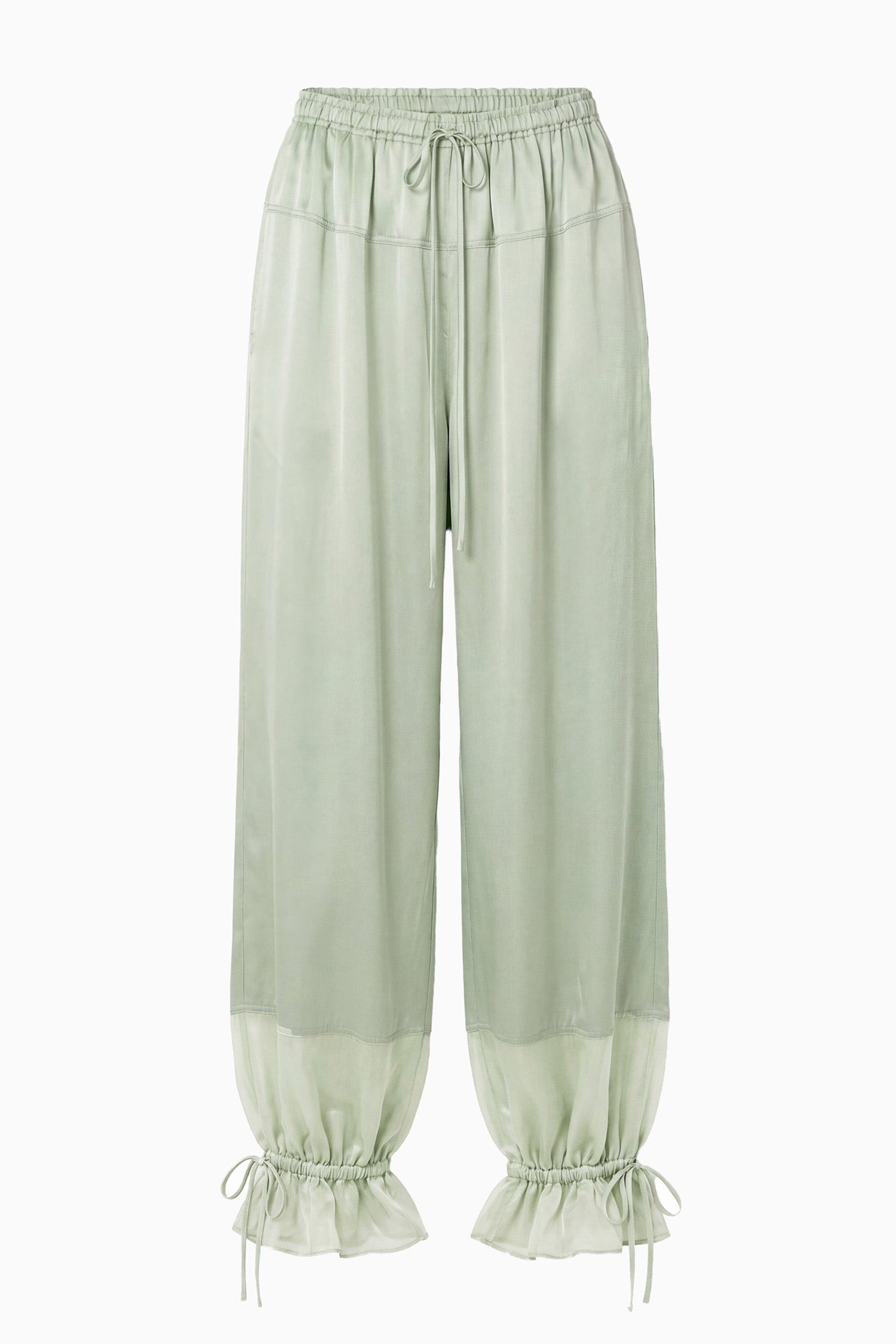 Ulla Johnson Camile pantalon soie vert céladon ballon