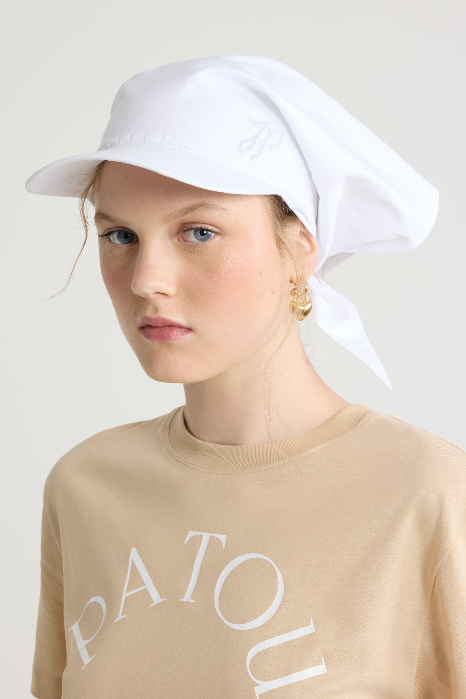 Patou casquette P25AC0990017001W blanc coton TU