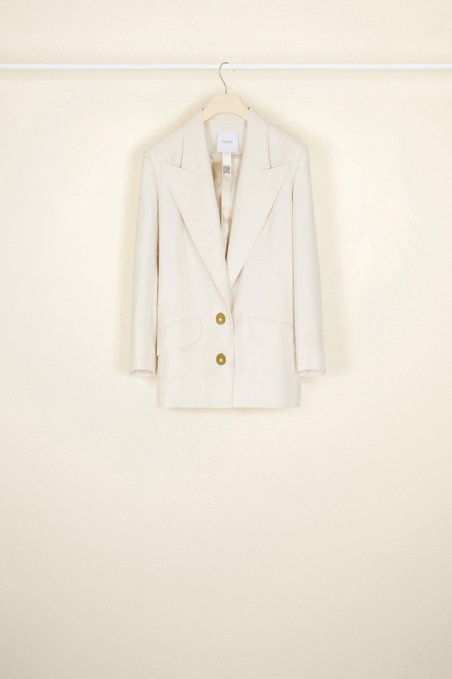 Patou A20JA0110005093C veste champagne laine boutons