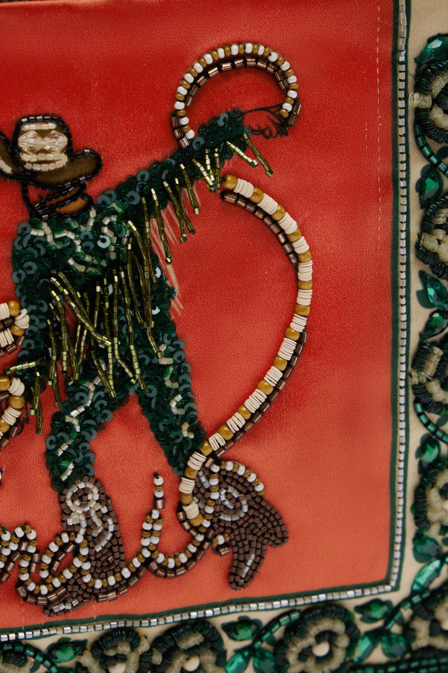 Alemäis Ace Cowboy Embellished Clutch pochette perles sequins