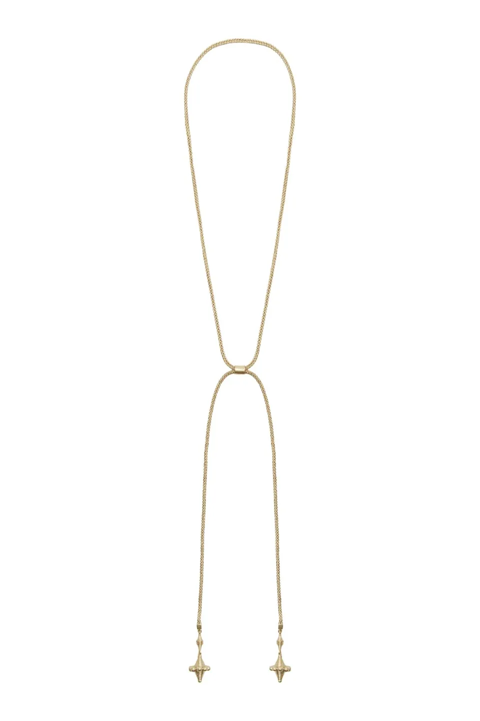 Alemaïs Le Jardin collier lariat spiral doré