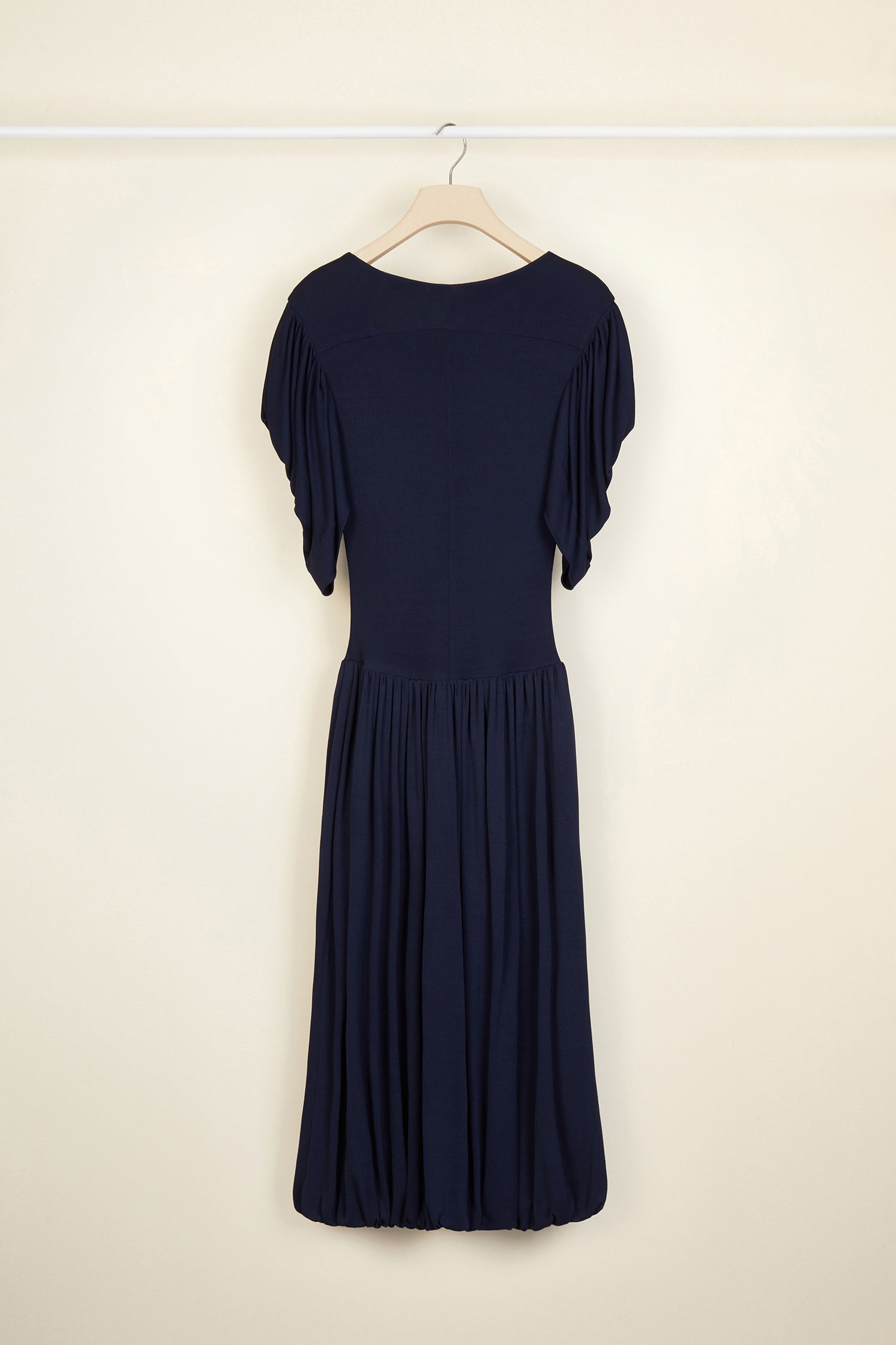 Patou DR032 robe midi bubble bleu saphir