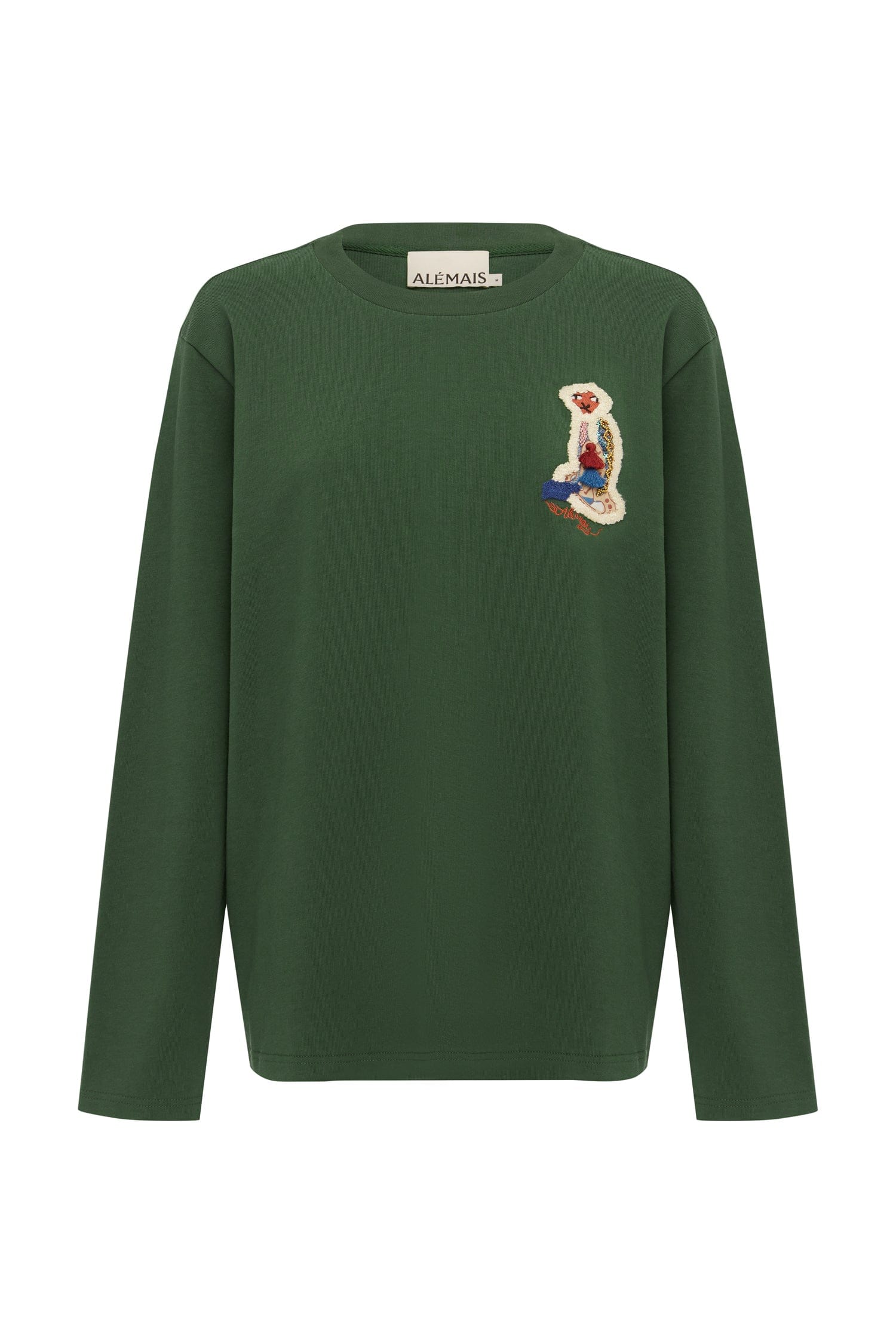 Alemäis Carmine tee manche longue coton bio brodé