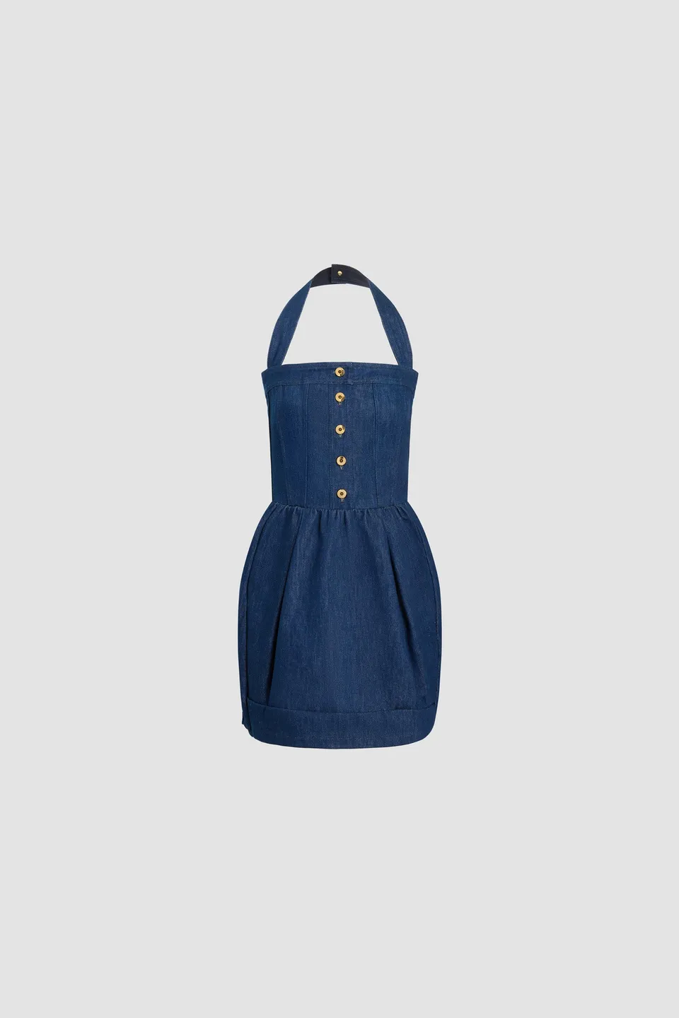 Patou DR231 robe drapée Bleu Rodeo nylon recyclé