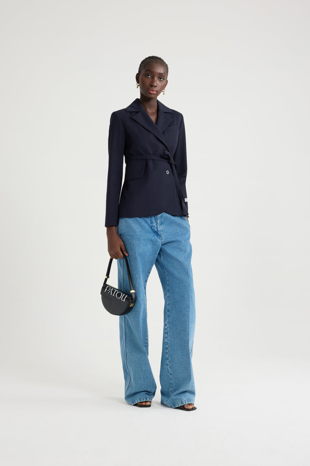 Patou Jackets veste P25JA0540103699N Navy Black laine