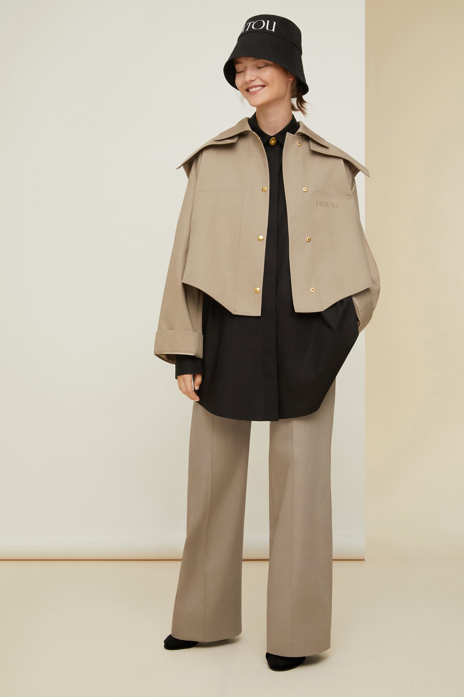 Patou P22OU0110074106P parka coton Parchment beige