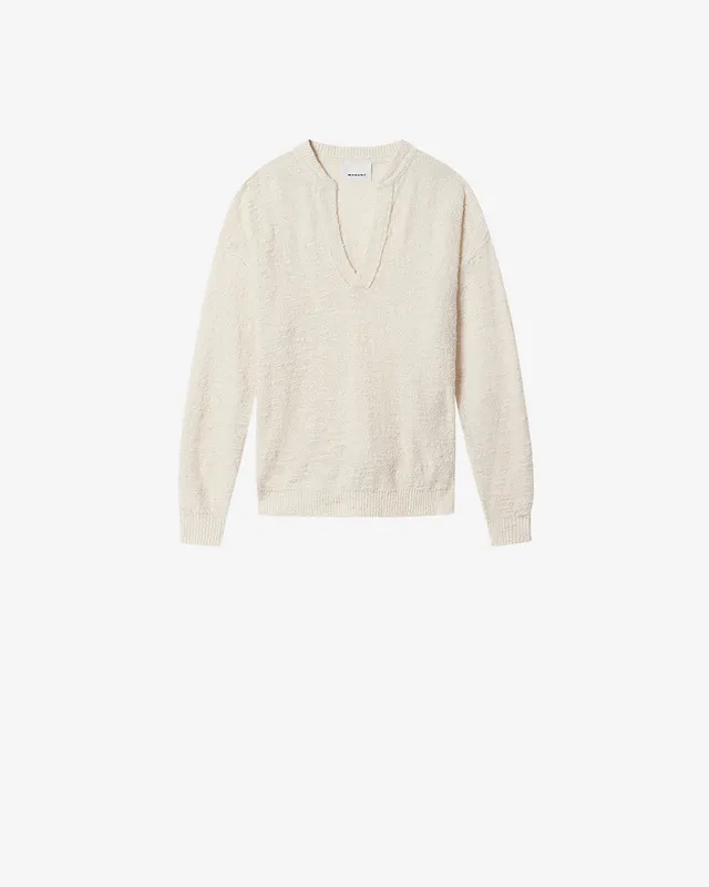 Isabel Marant Arnold Pull maille écru coton