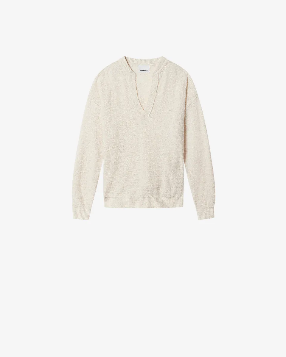 Isabel Marant Arnold Pull maille écru coton