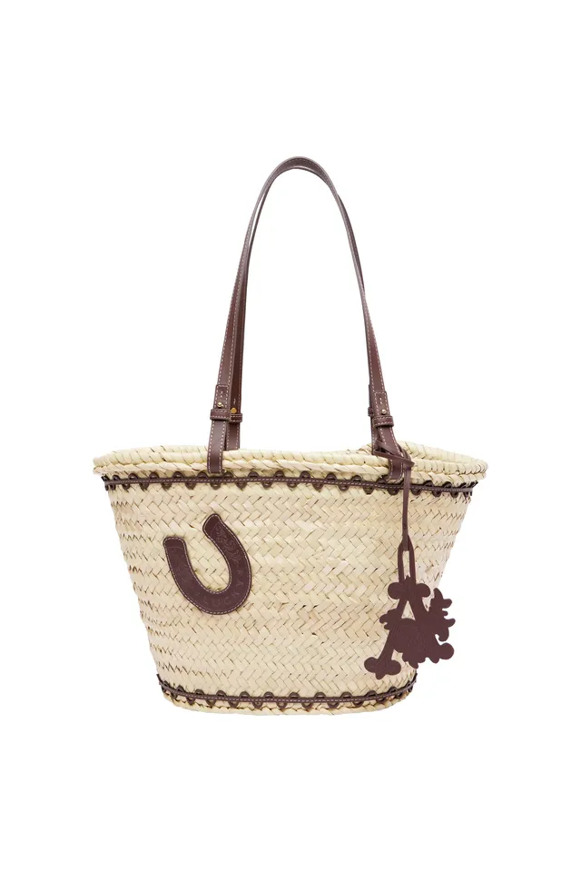 Alemaïs Ace Leather Patch panier midi tressé cuir