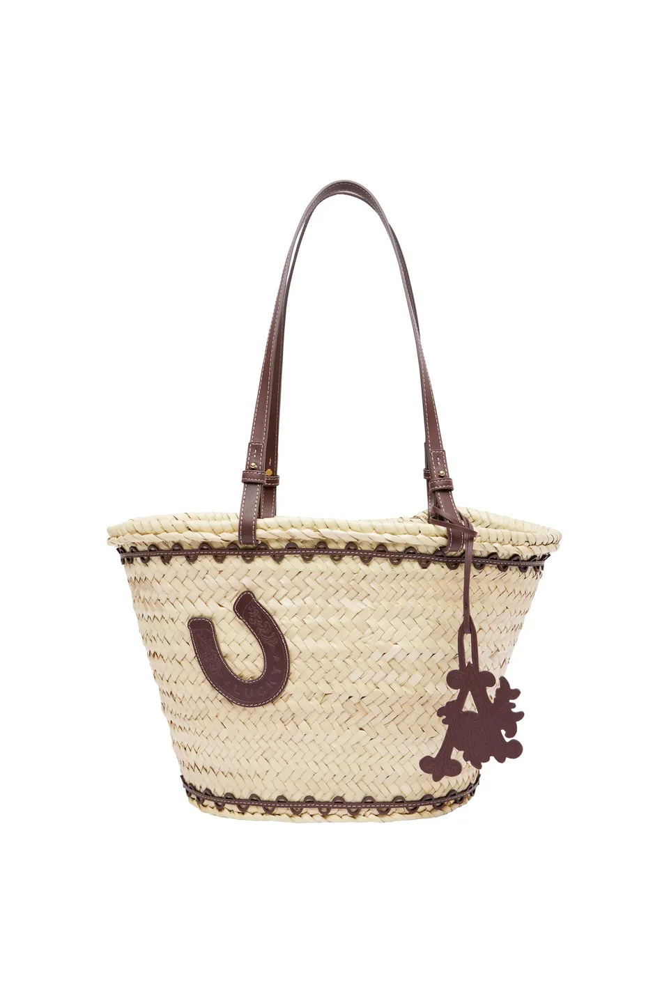 Alemaïs Ace Leather Patch panier midi tressé cuir