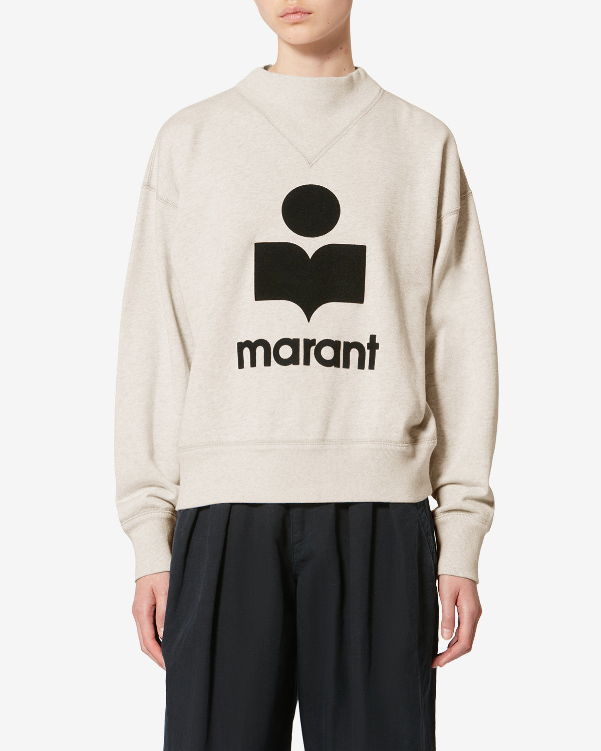 Isabel Marant Moby sweat coton écru logo