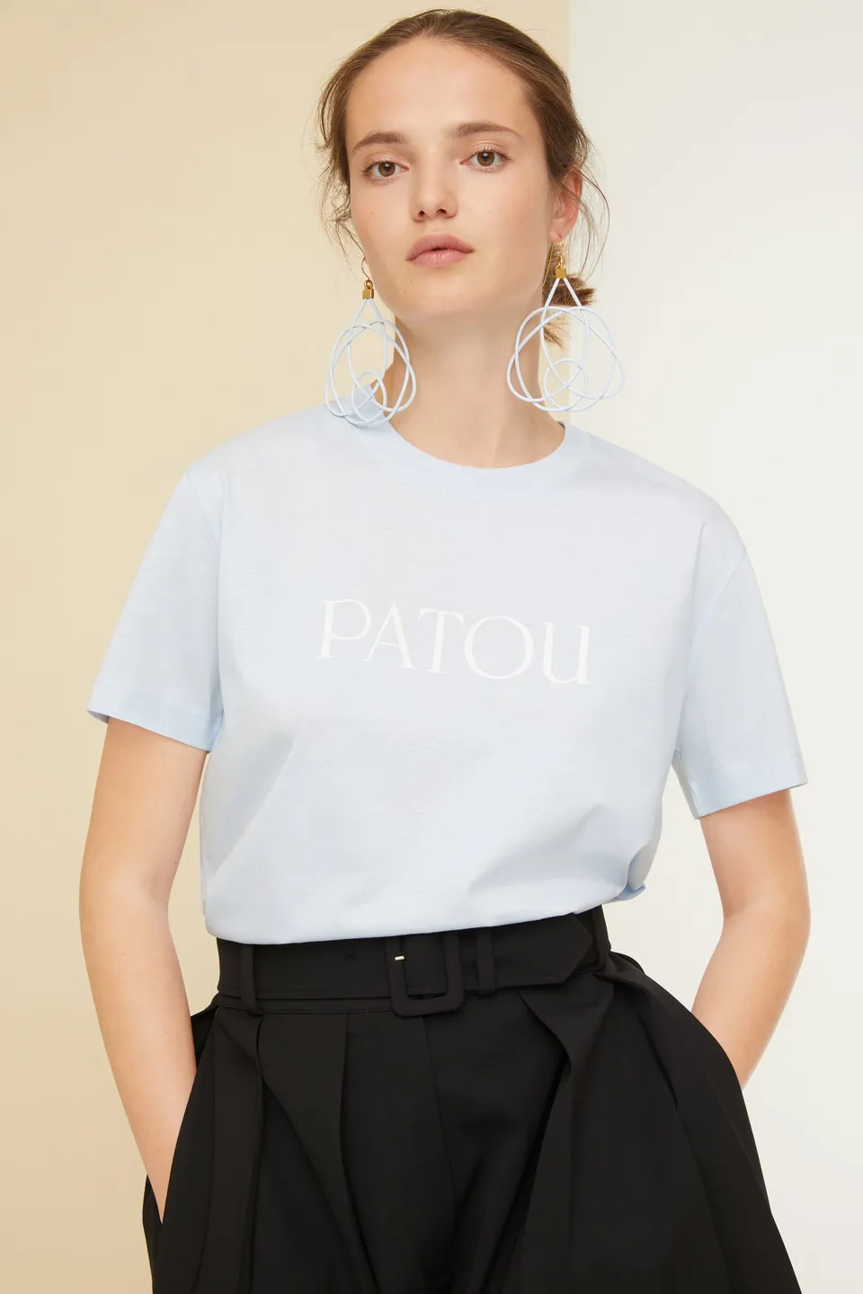 Patou JE029 t-shirt aurora bleu coton bio XS