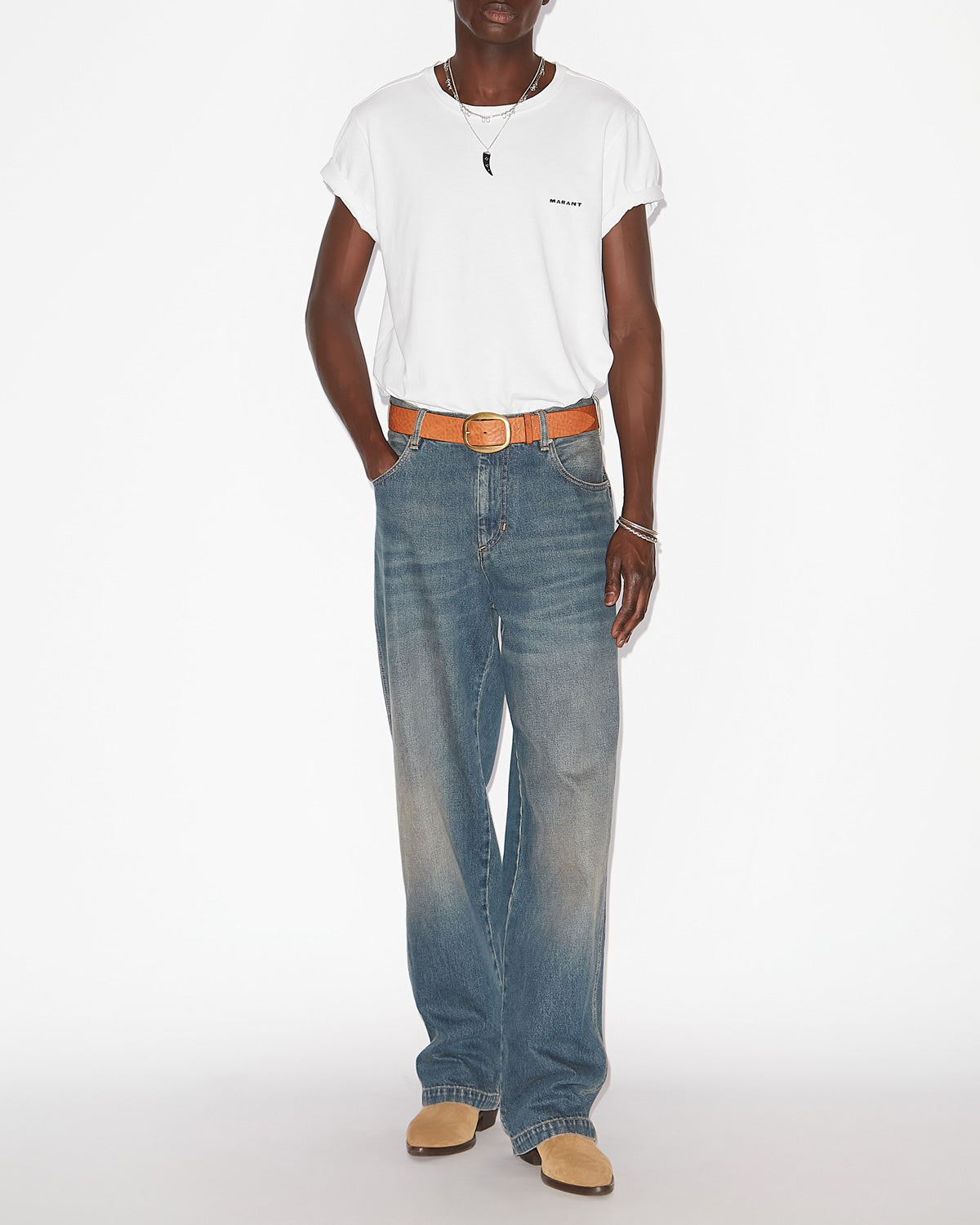 Isabel Marant Jorje PA0123HA jean large bleu