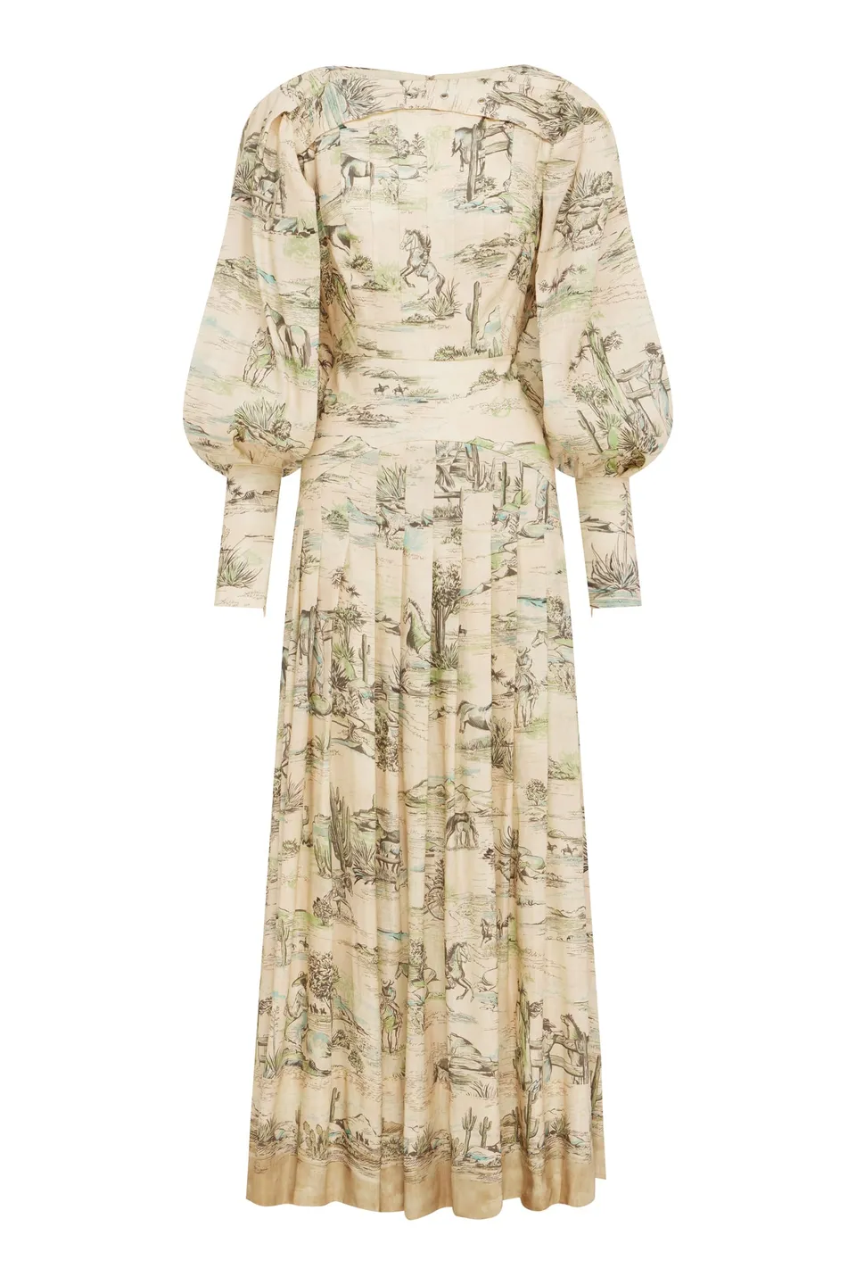 Alemäis Scout robe midi lin viscose imprimé western