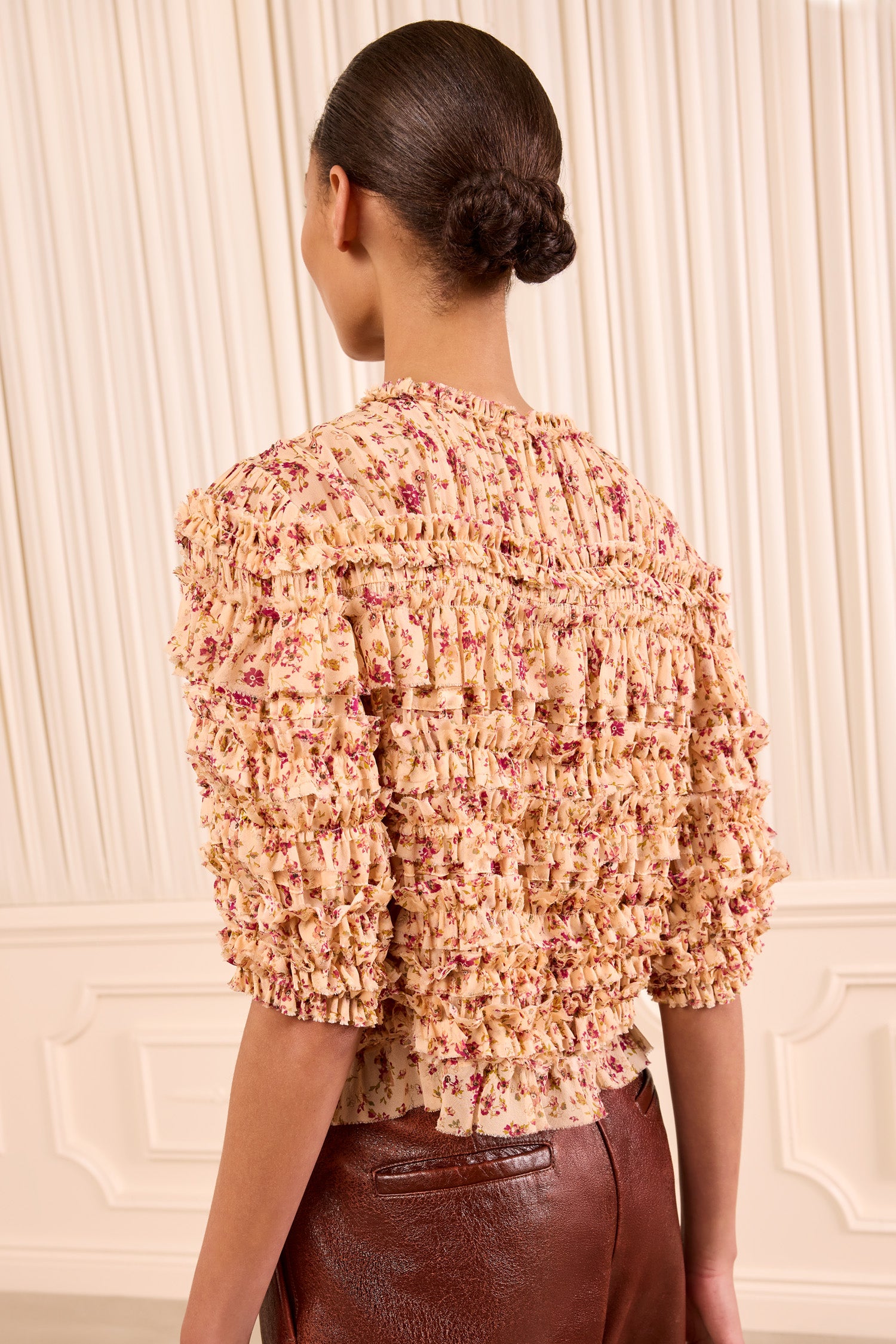 Ulla Johnson Mabel FA260215 top soie Blush floral