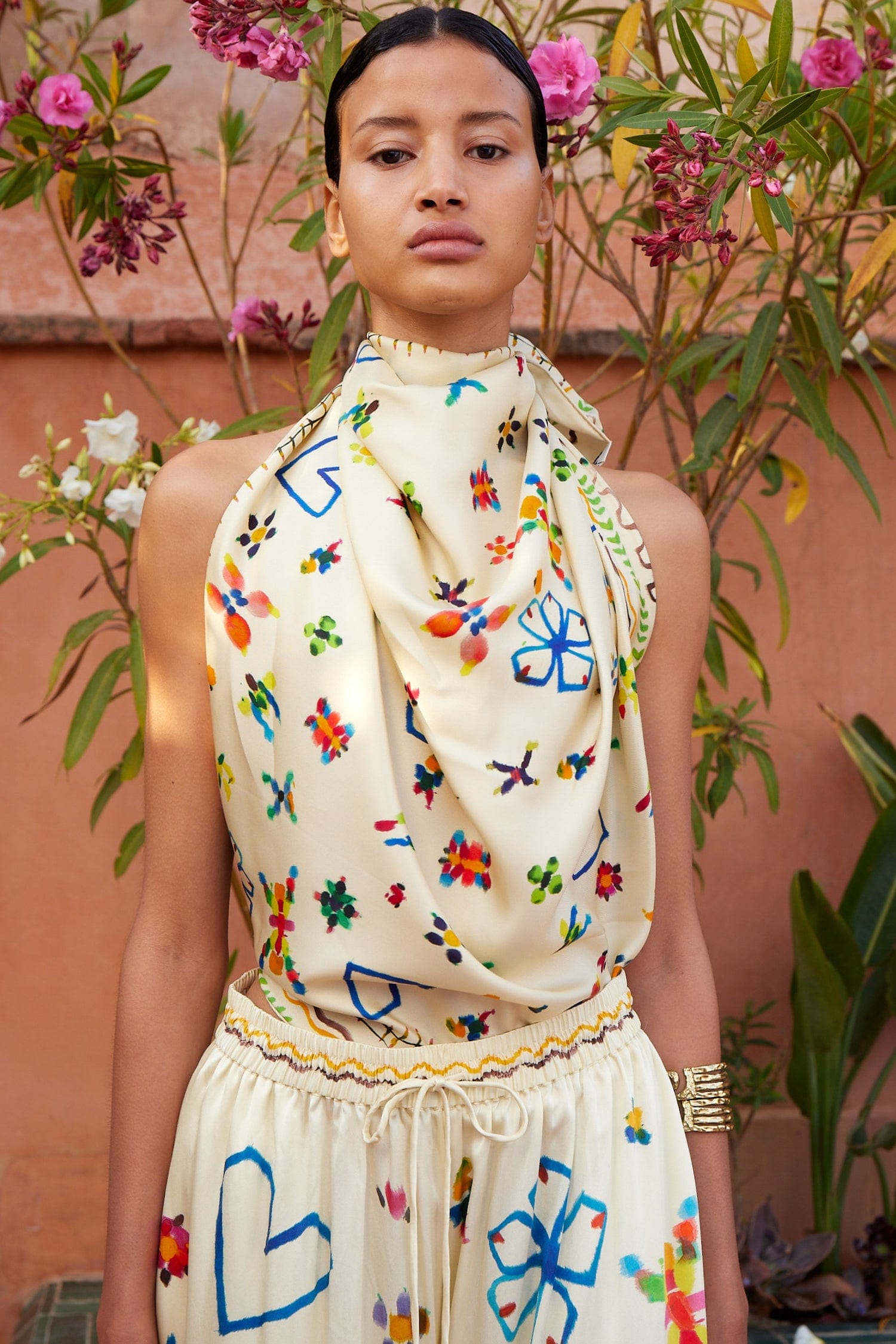 Alemais Sidi Silk Scarf foulard soie OS imprimé