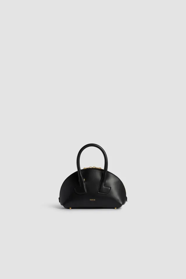 Patou Bags sac bowling noir P25BA019 cuir lisse