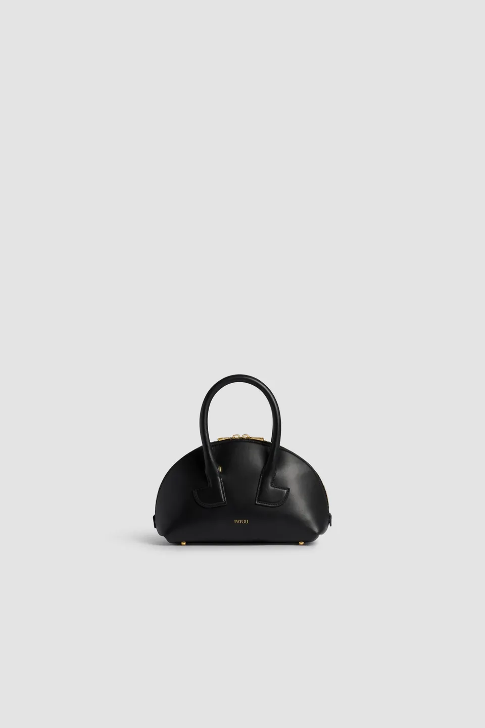 Patou Bags sac bowling noir P25BA019 cuir lisse