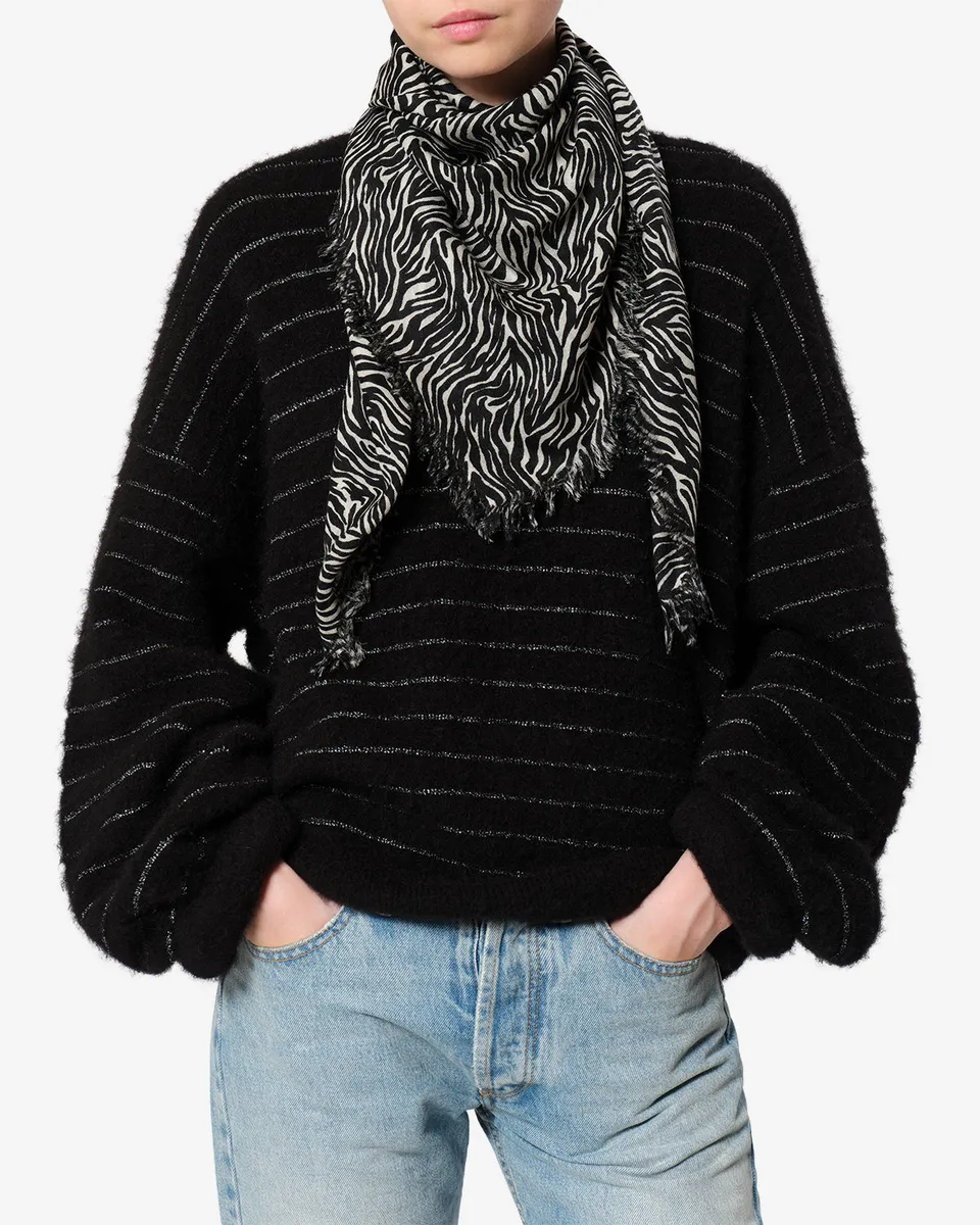 Isabel Marant Alecia EC052XFA écharpe cachemire zèbre