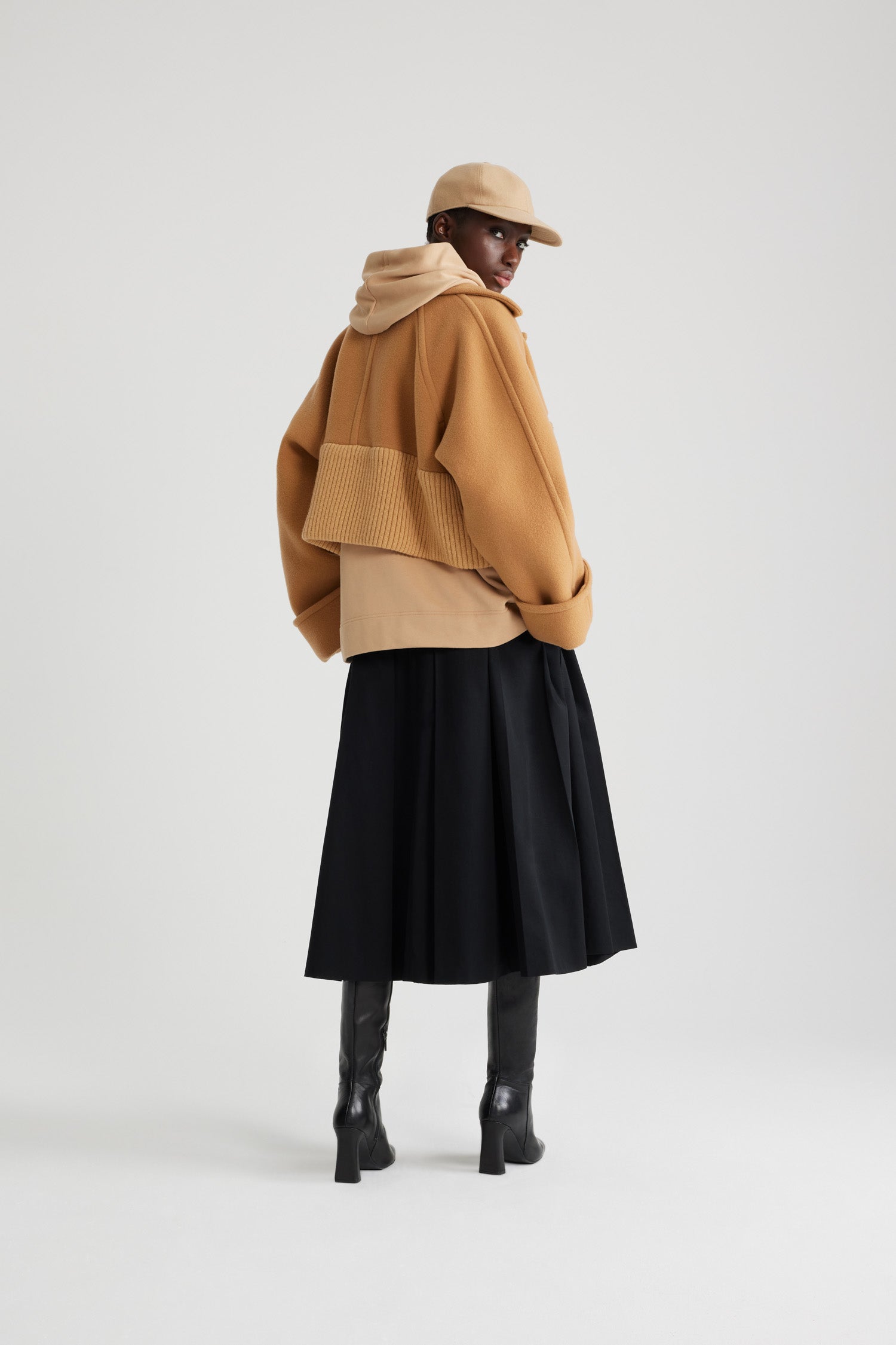 Patou Coats CO023 manteau laine biscuit Biscuit