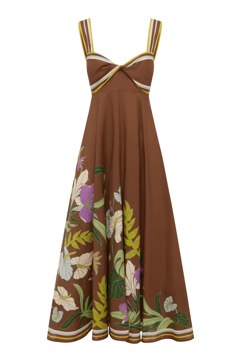 Alemaïs Alfie Twist Sundress robe midi lin fleuri
