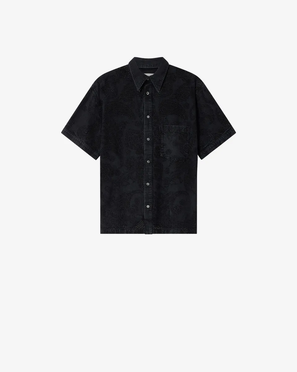Isabel Marant Igwen CH0361HA chemise denim noir délavé