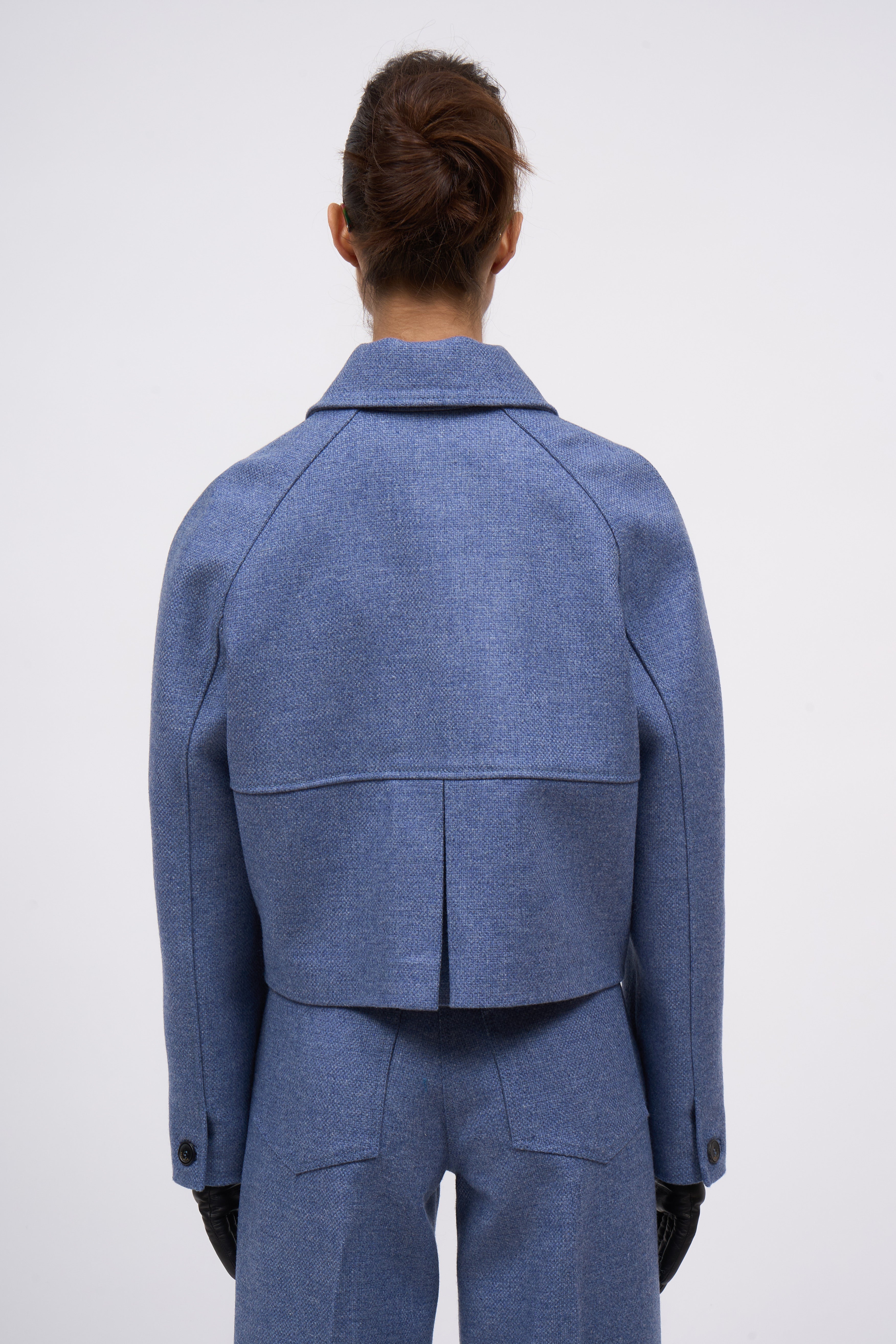 Paul & Joe Tambour veste courte laine vierge indigo 36