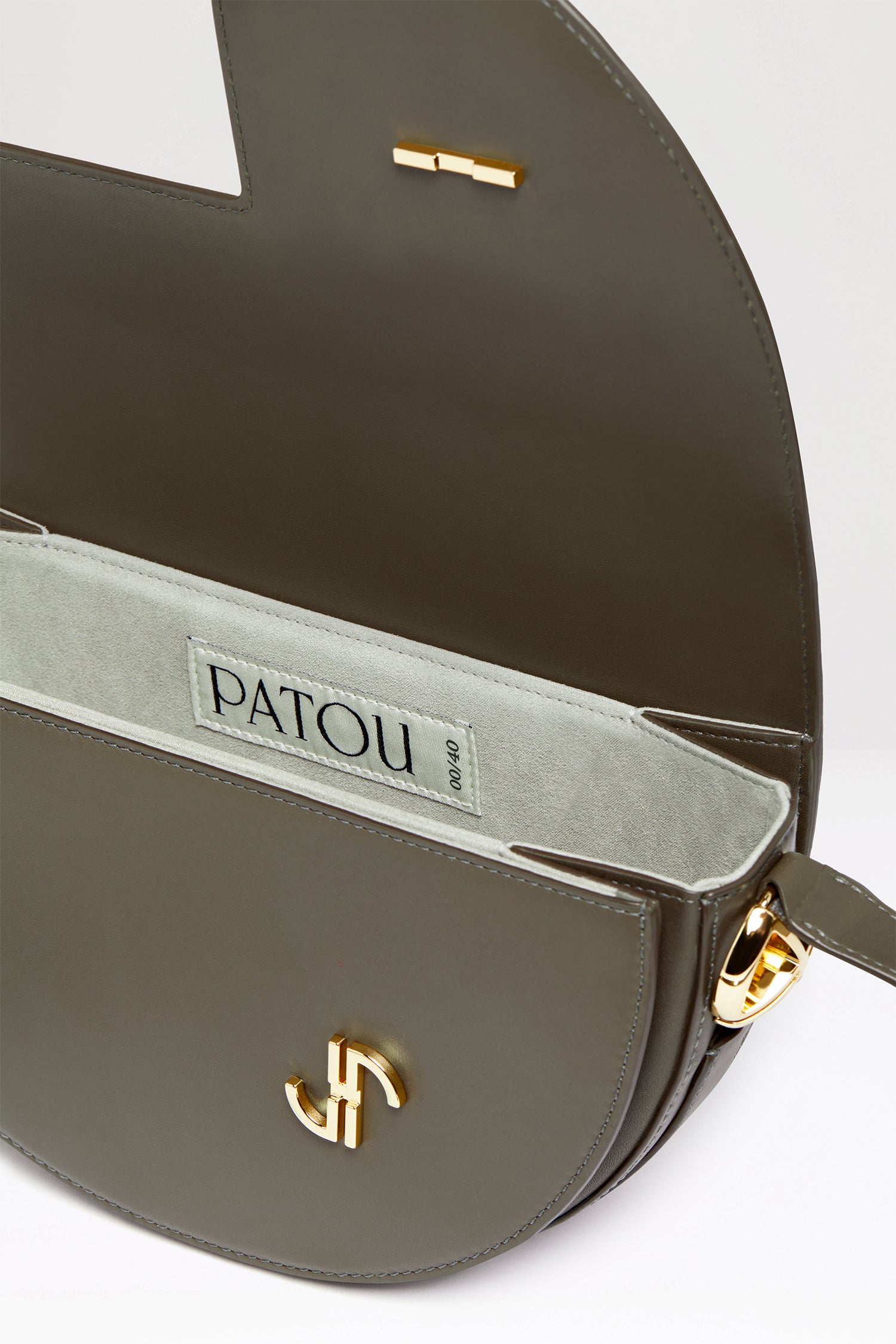 Patou Le Patou H22BA001 sac cuir vert Winter Moss