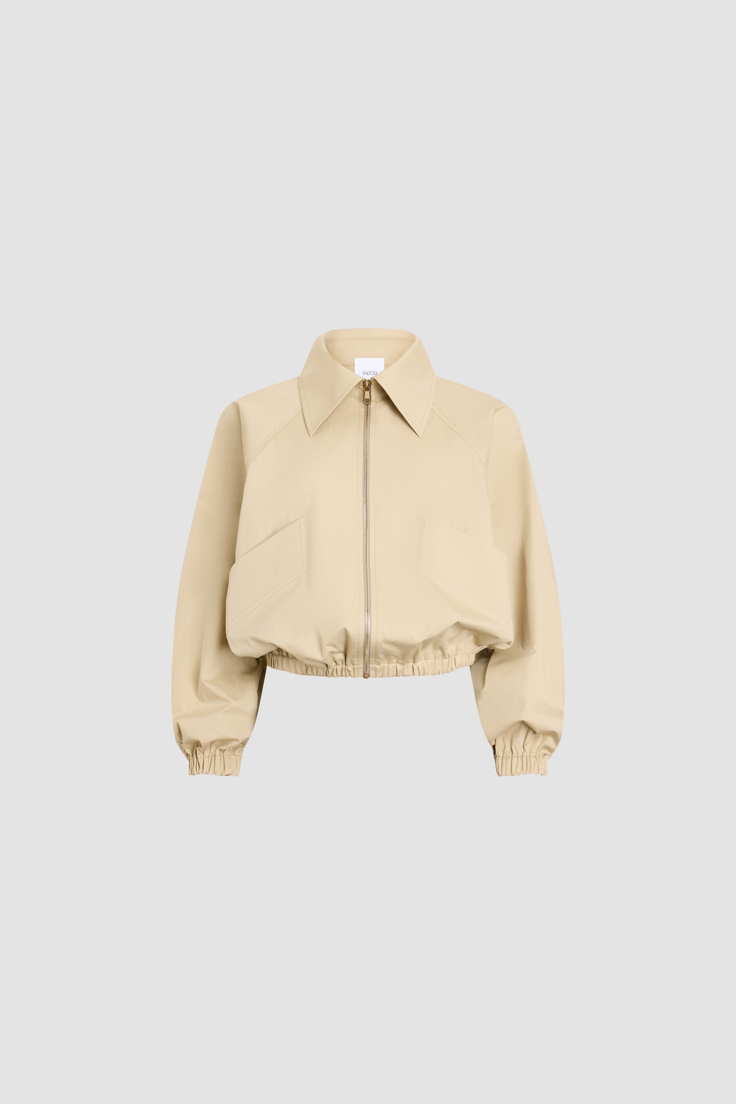 Patou OU049 veste coton bio Safari Sand zippée