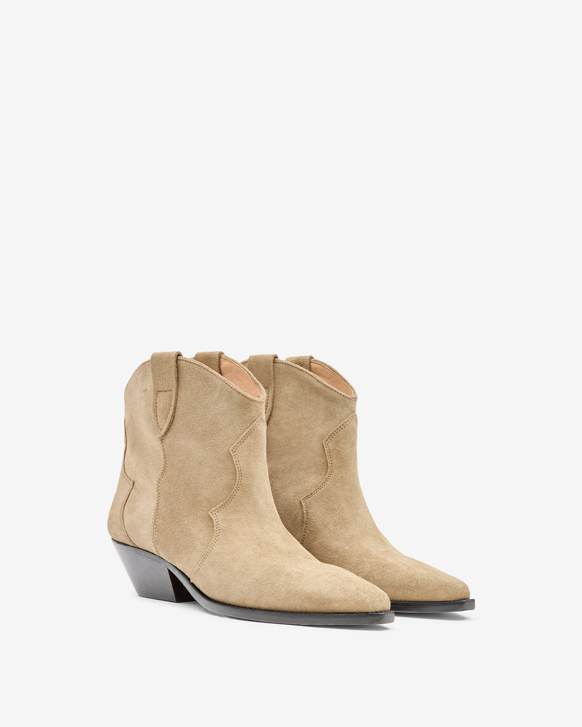 Isabel Marant Dewina bottines cuir taupe talon 4 cm