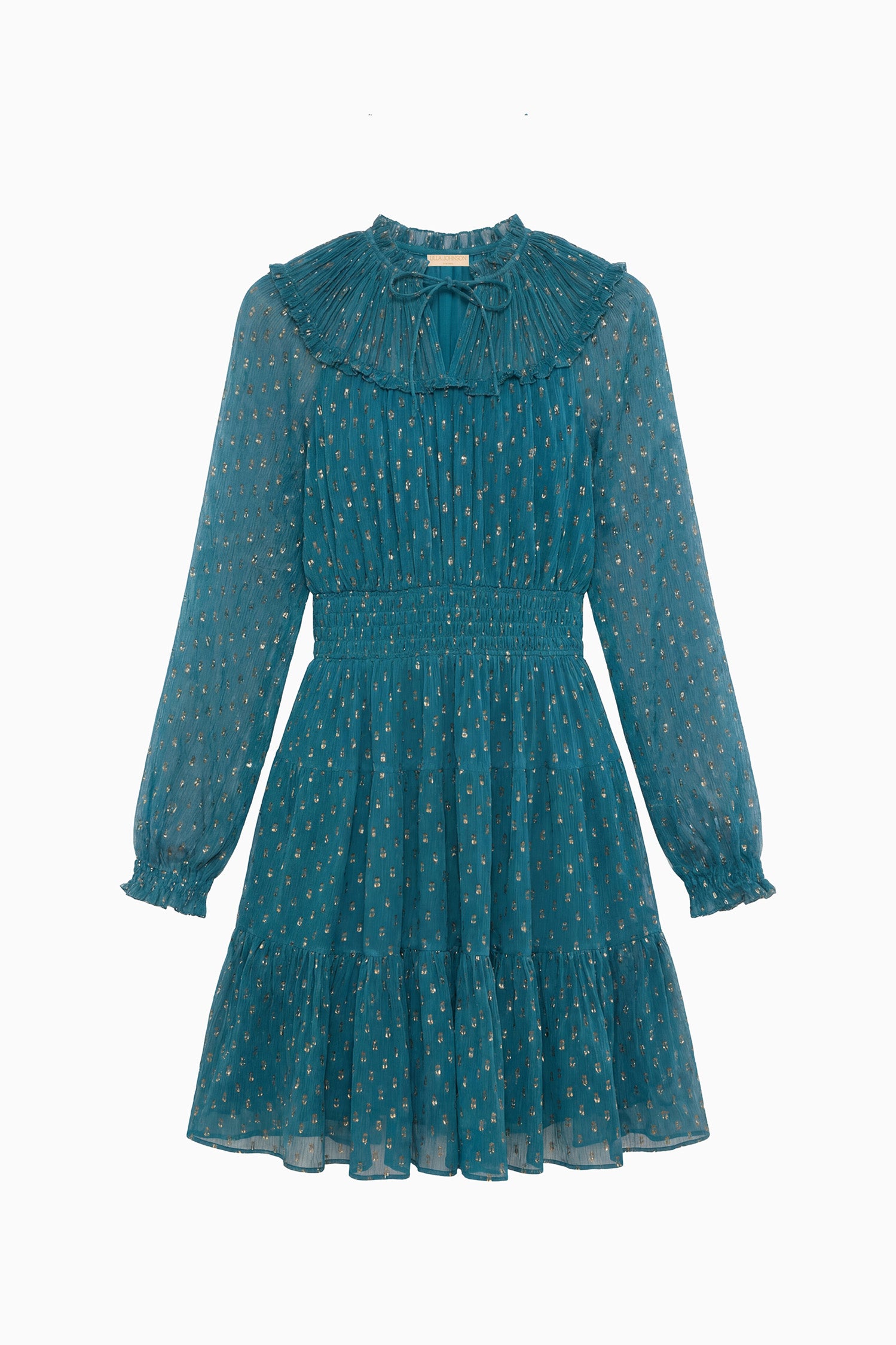 Ulla Johnson Ava robe mini soie Beryl manches longues