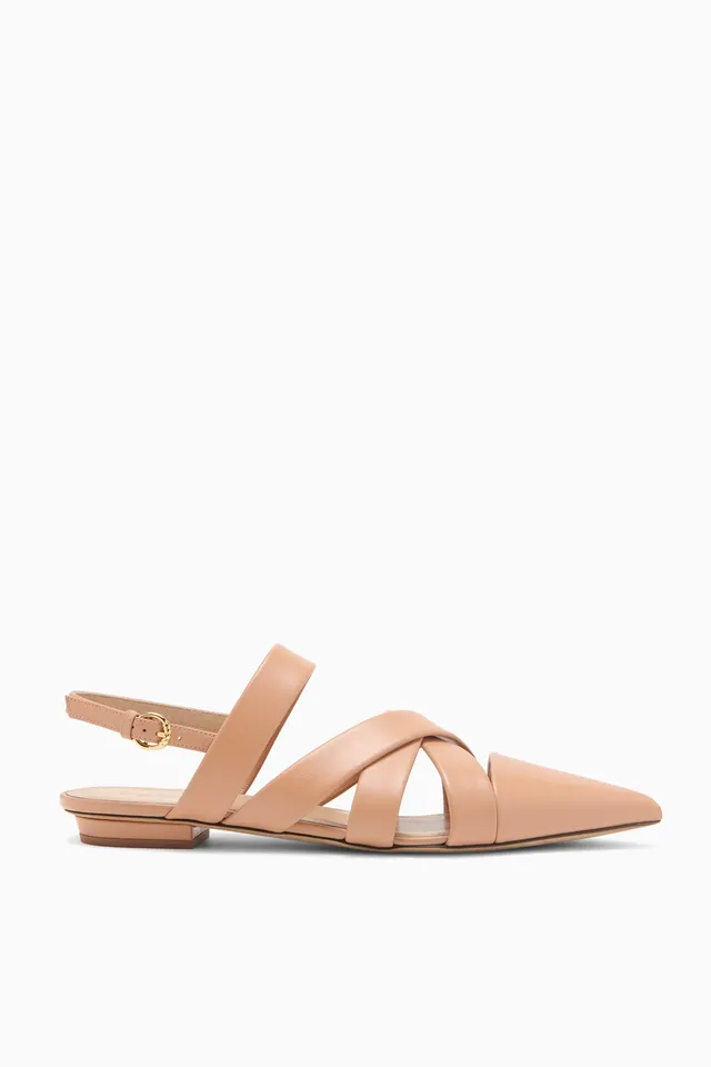 Ulla Johnson Tallulah ballerines cuir tressé sienna