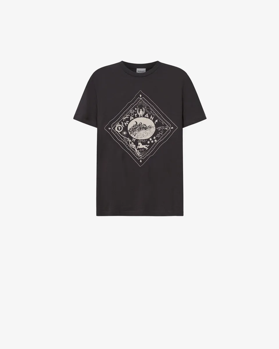Isabel Marant Hiroe t-shirt noir délavé coton loose