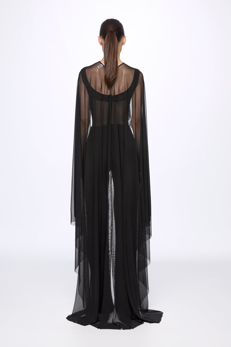 ATU Body Couture Tops cape mesh noire taille unique