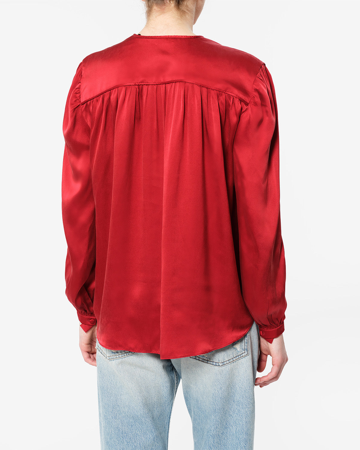 Isabel Marant Laraya blouse soie rouge ample