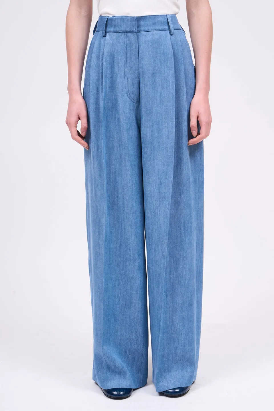 Paul & Joe Mirador pantalon tencel denim taille haute