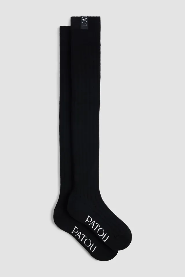 Patou Accessories H26AC1710239999B chaussettes noires coton TU