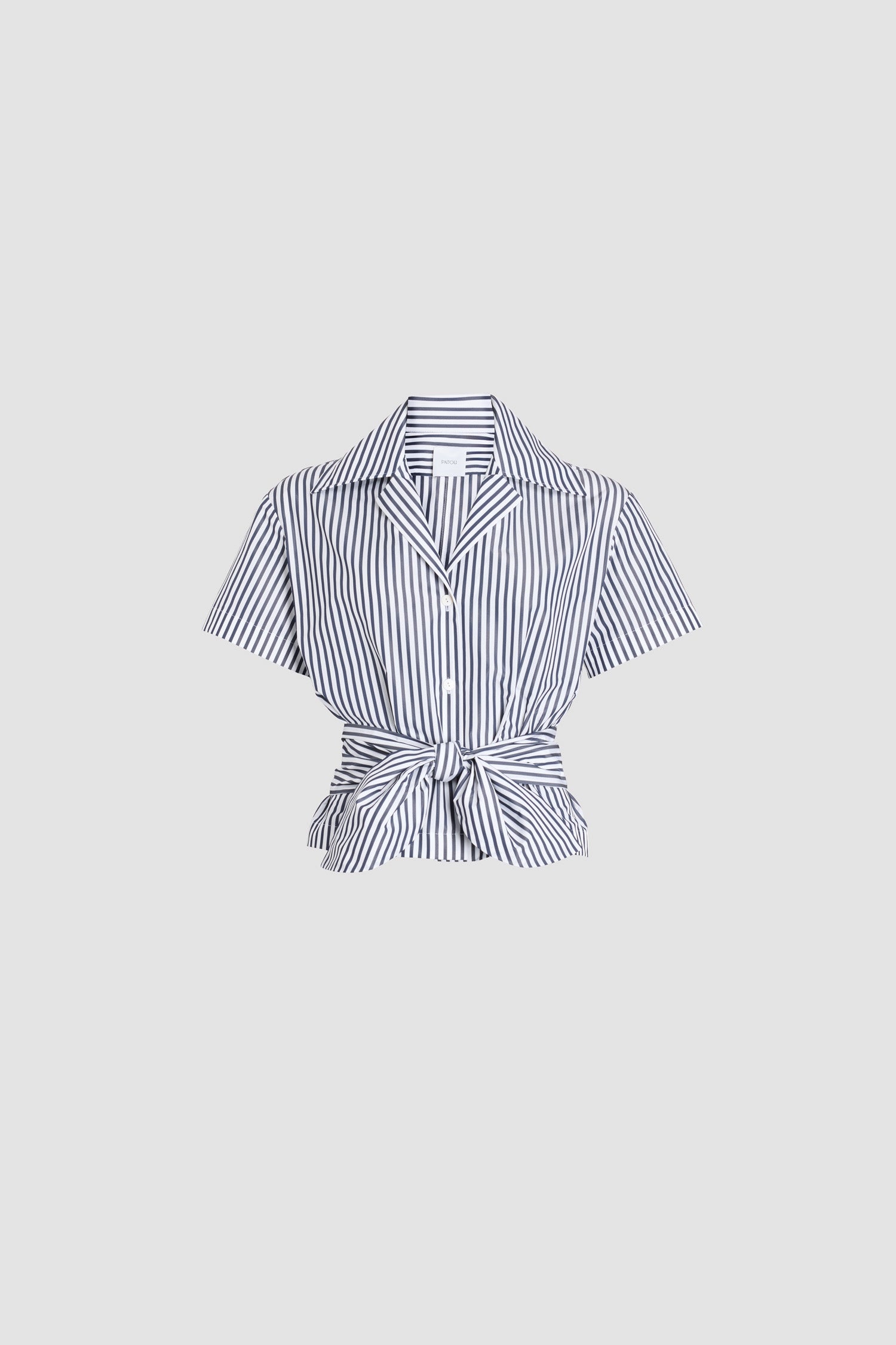 Patou P26BL058 chemise nouée Offshore Stripes rayée