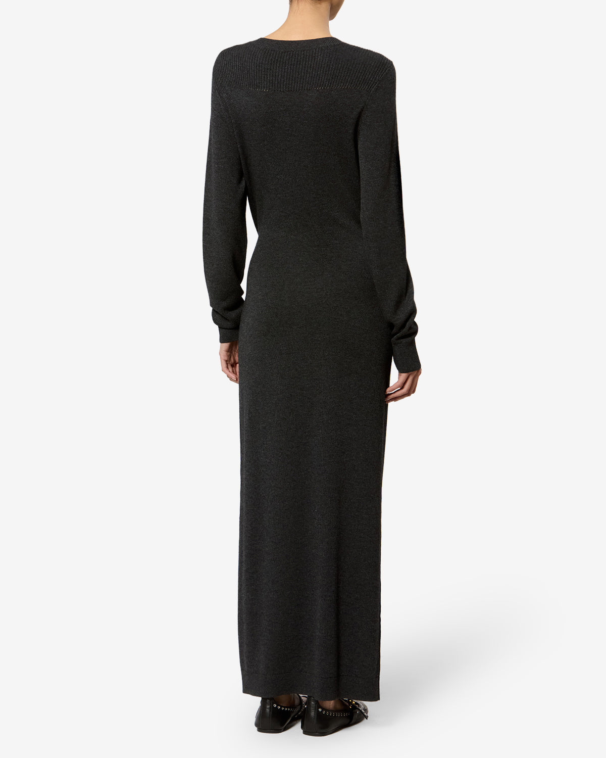 Isabel Marant Jozira RO1187 robe pull anthracite laine longue