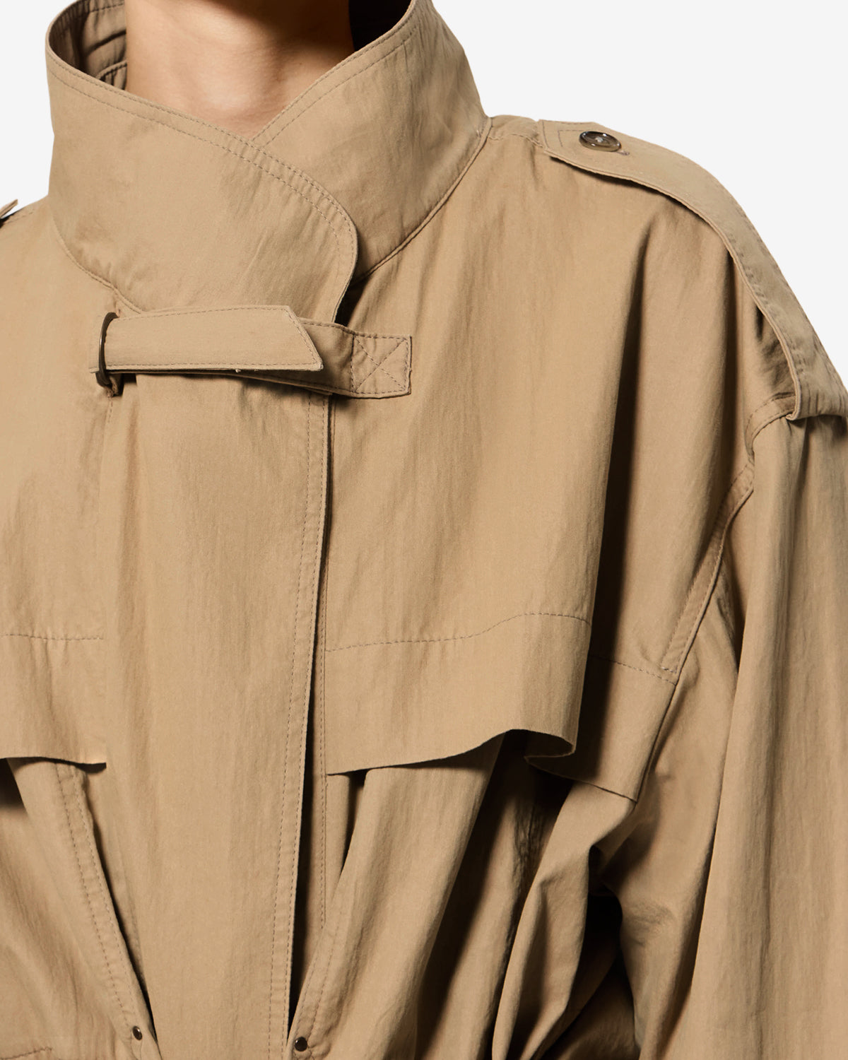 Isabel Marant Adelys veste kaki trench coton