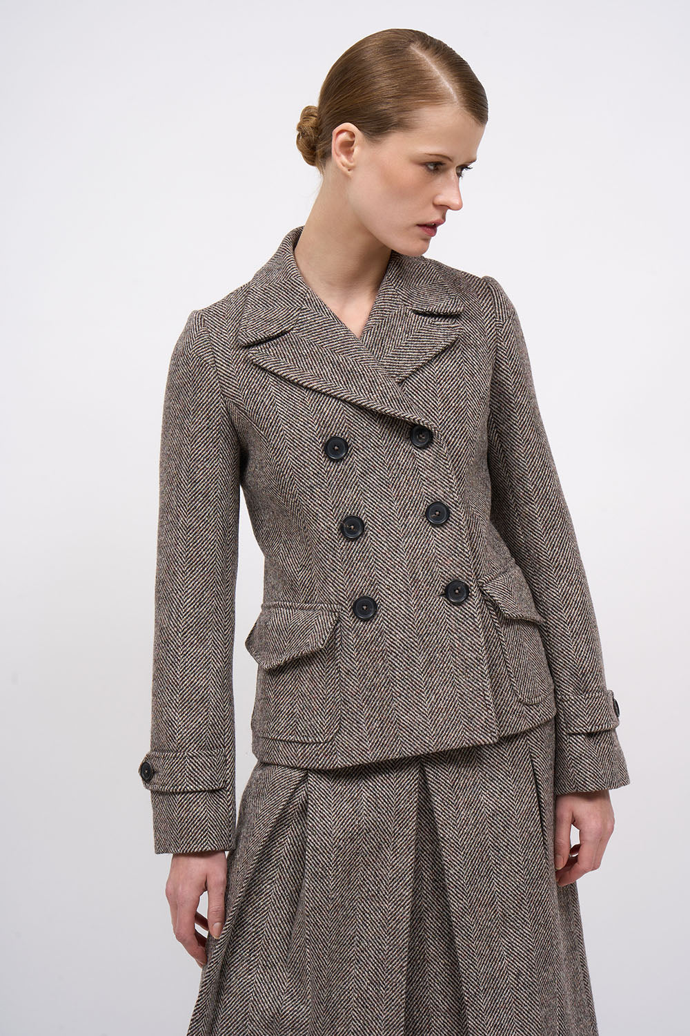 Paul & Joe Hailey veste laine chevron Harris Tweed Tilda