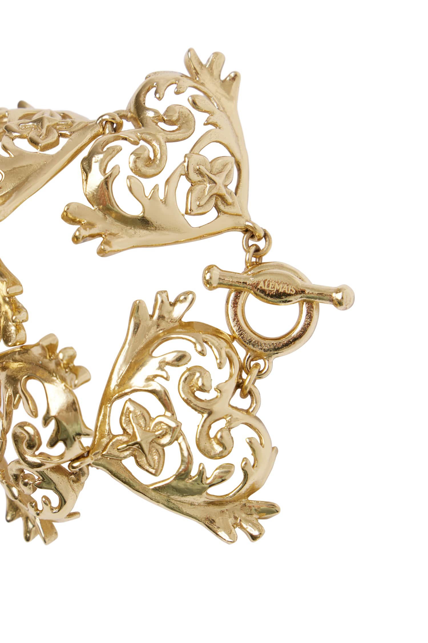 Alemäis Django bracelet cœur filigrane doré taille unique