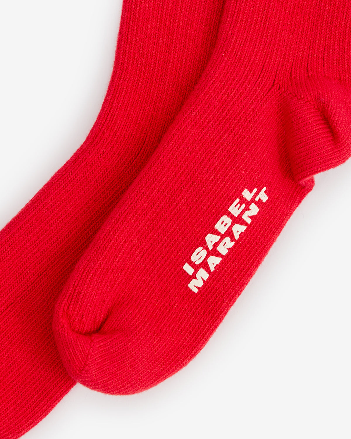 Isabel Marant Selveria chaussettes coton rouge
