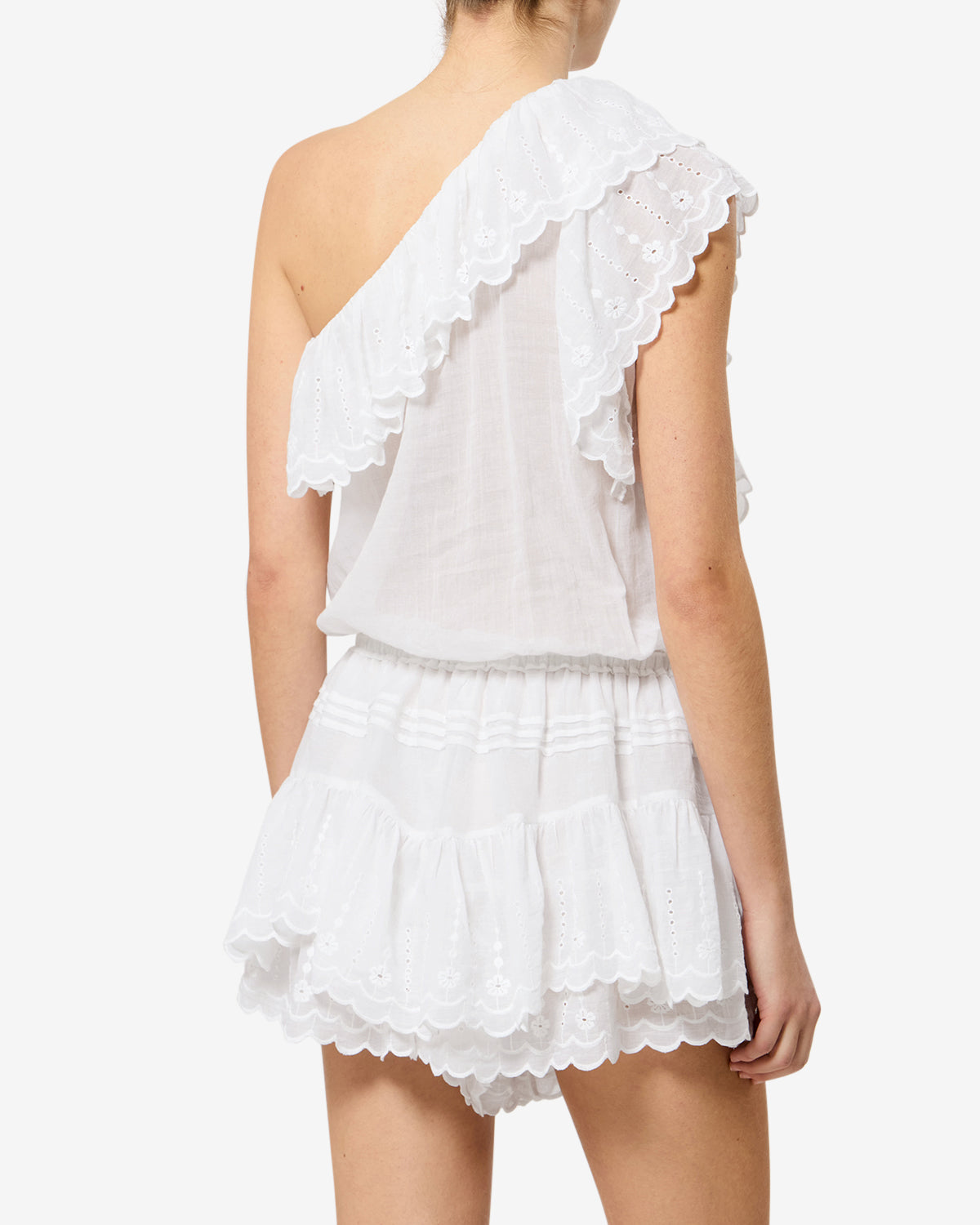 Isabel Marant Lalia combinaison blanc coton brodé