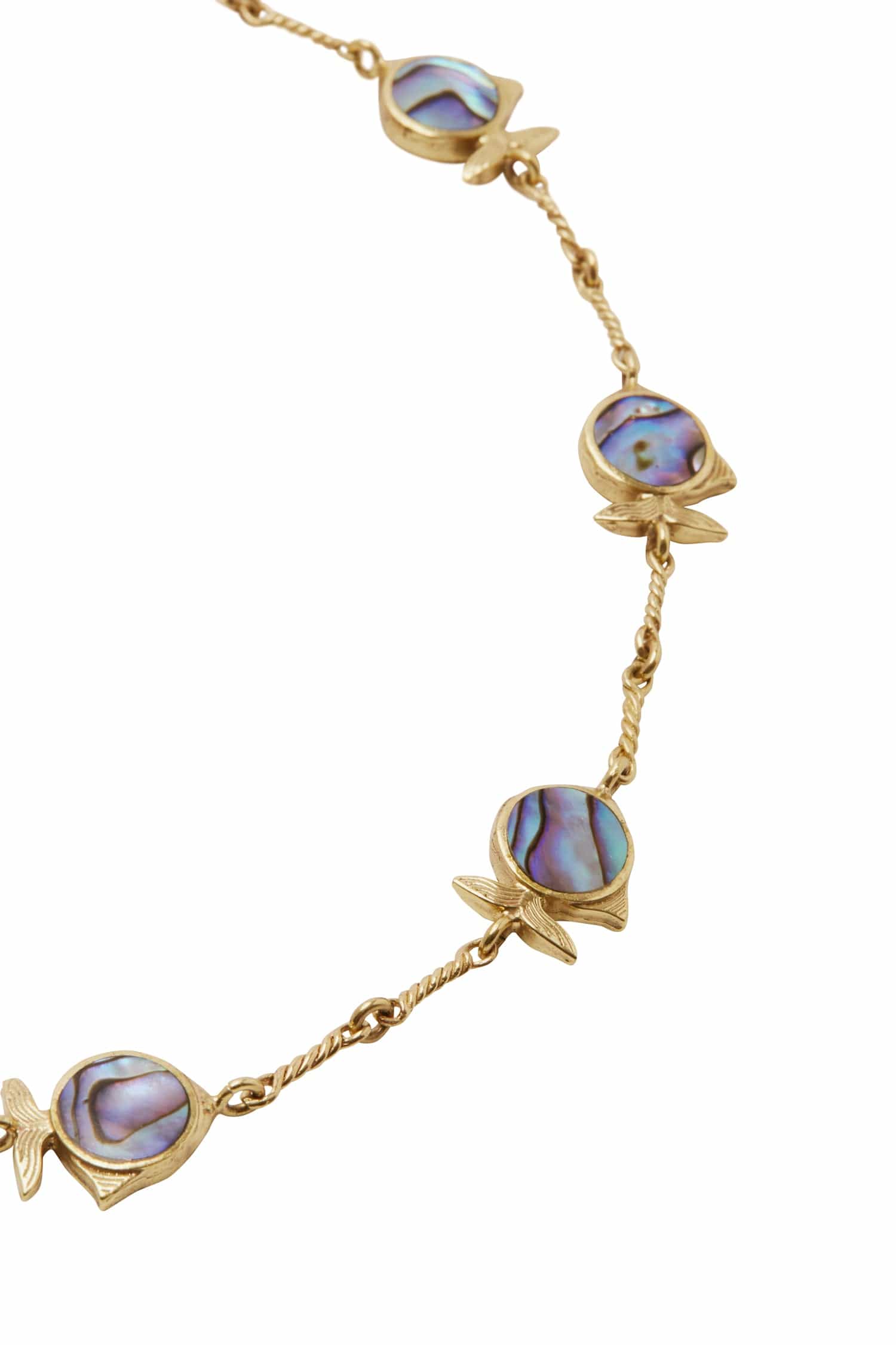 Alemais Calypso Paua Fish Necklace collier poisson paua