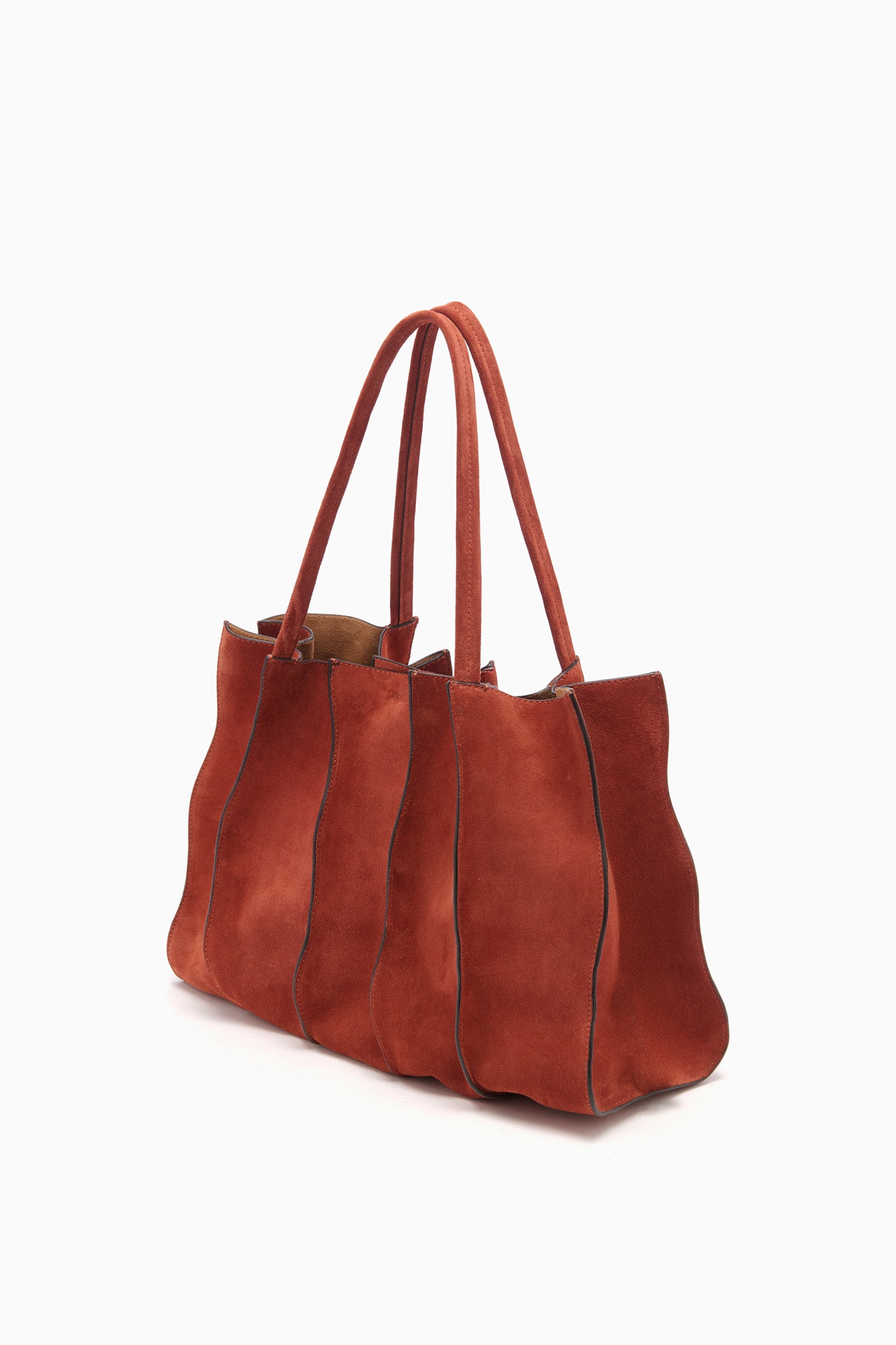 Ulla Johnson Adria sac cabas daim rouille grand